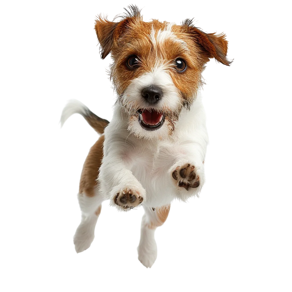 Cute Jack Russell Terrier Puppy Jumping PNG