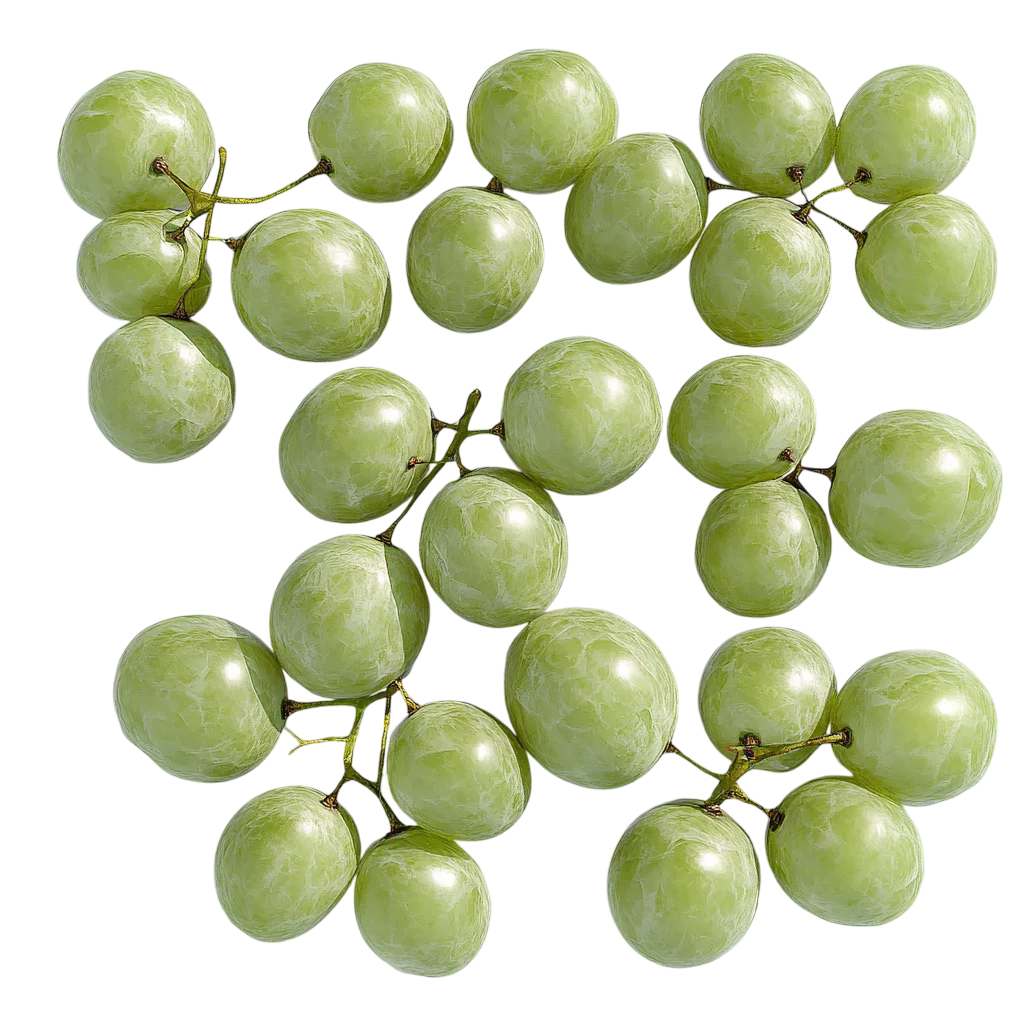 Fresh Green Grapes Cluster Bunch Free PNG