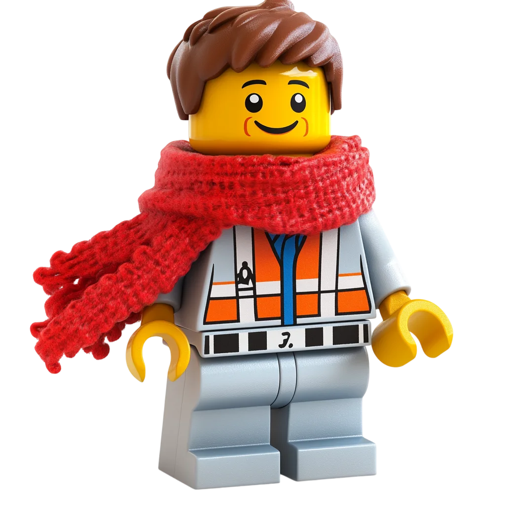 Lego Construction Worker Minifigure Free PNG