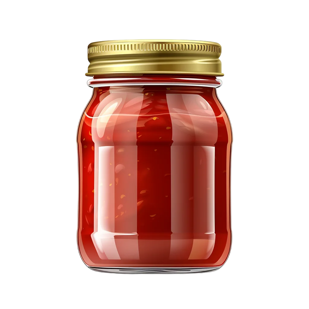 Fresh Red Jam Jar Preserves Glass Free PNG