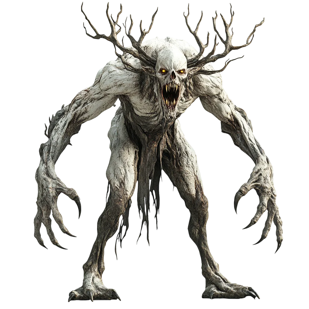 Dark Fantasy Walking Tree Monster Free PNG