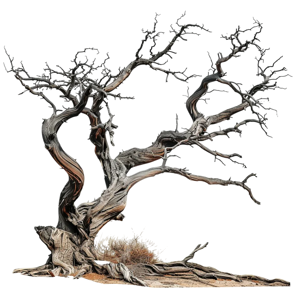 Bare Winter Tree Roots Landscape Free PNG