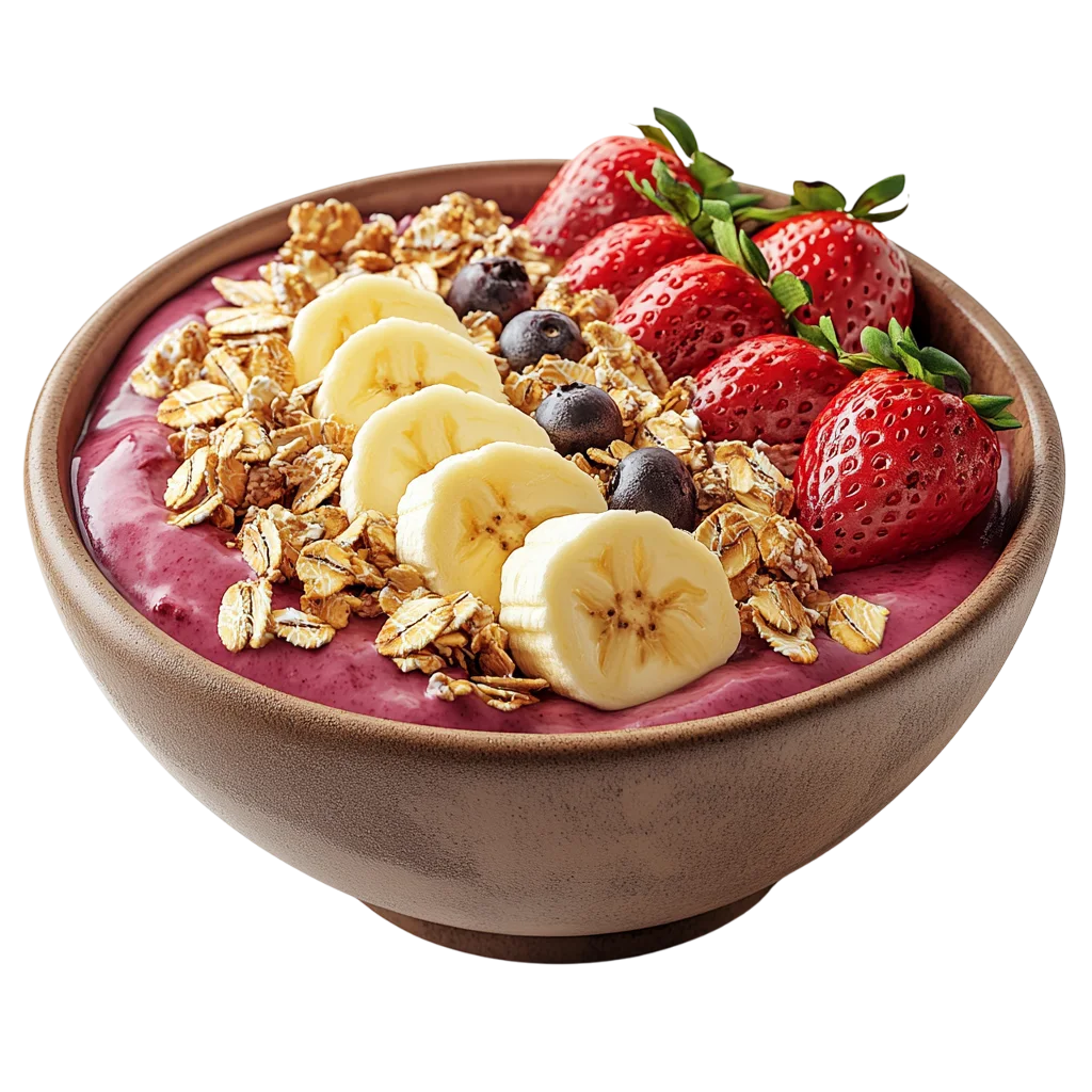 Fresh Dragon Fruit Smoothie Bowl PNG