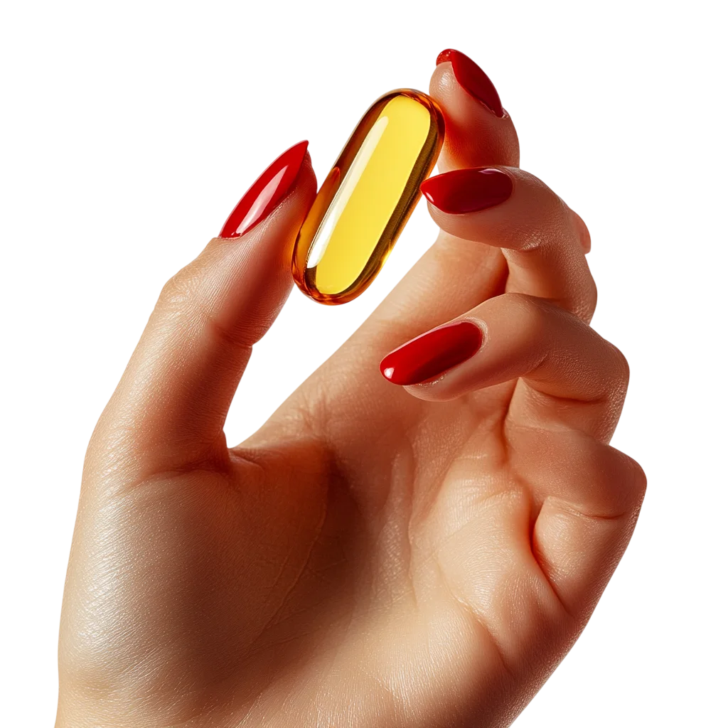 Hand Holding Vitamin Capsule Pill Free PNG