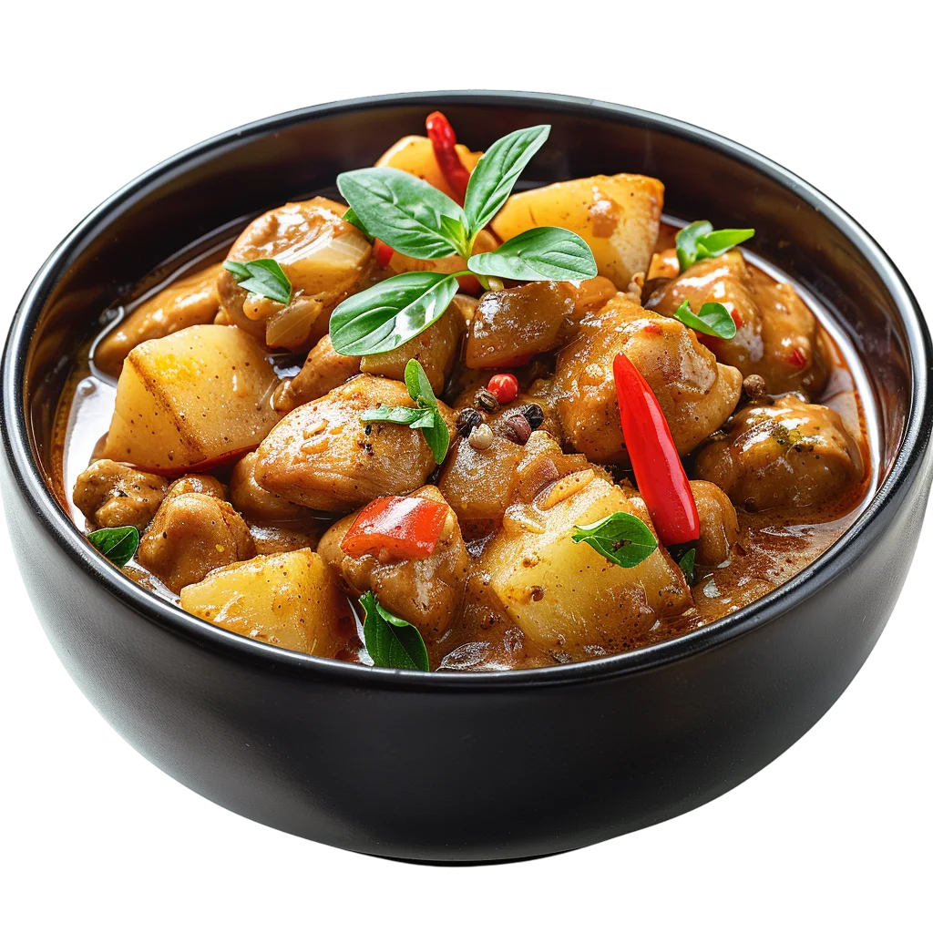 Savory Indian Vegetable Curry Bowl PNG