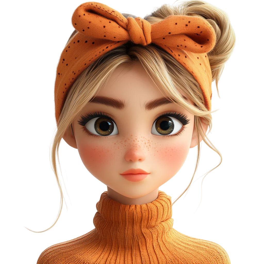 Cute Chibi Blond Girl With Headband PNG
