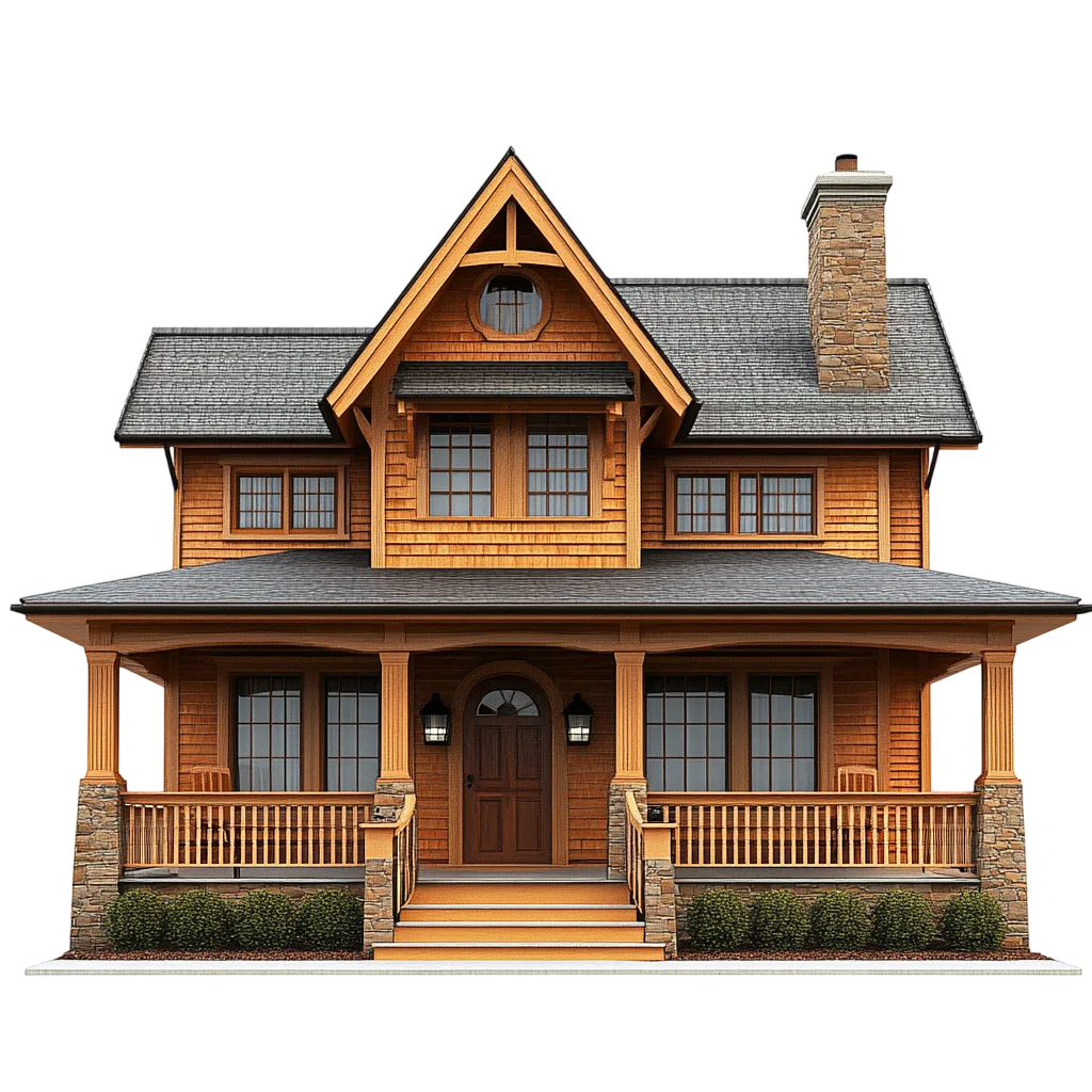 Traditional Family House Architecture Free PNG