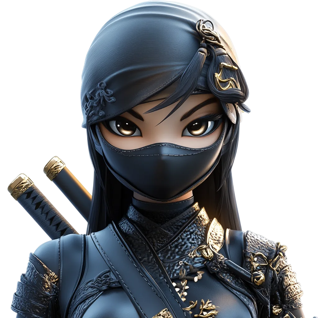 Tactical Female Ninja Assassin Free PNG