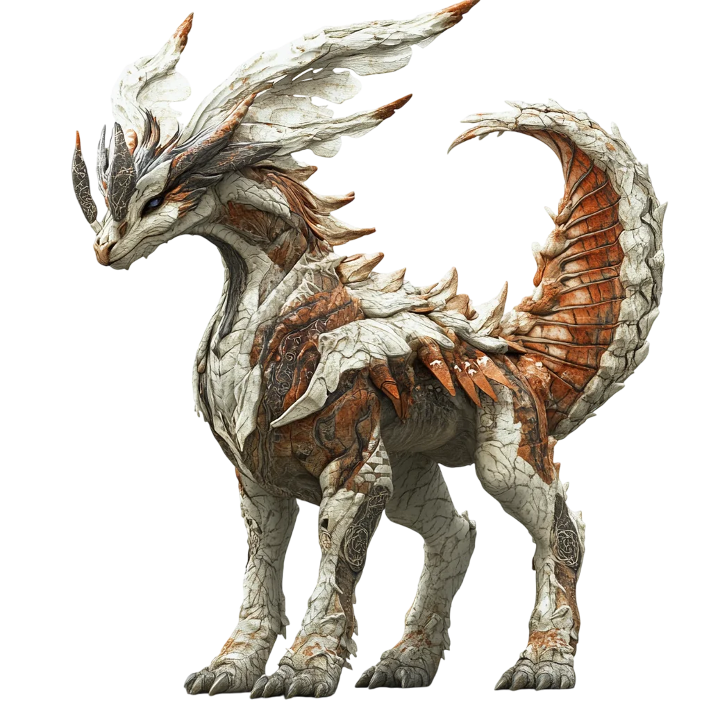 Fantasy Horned Monster Standing Free PNG