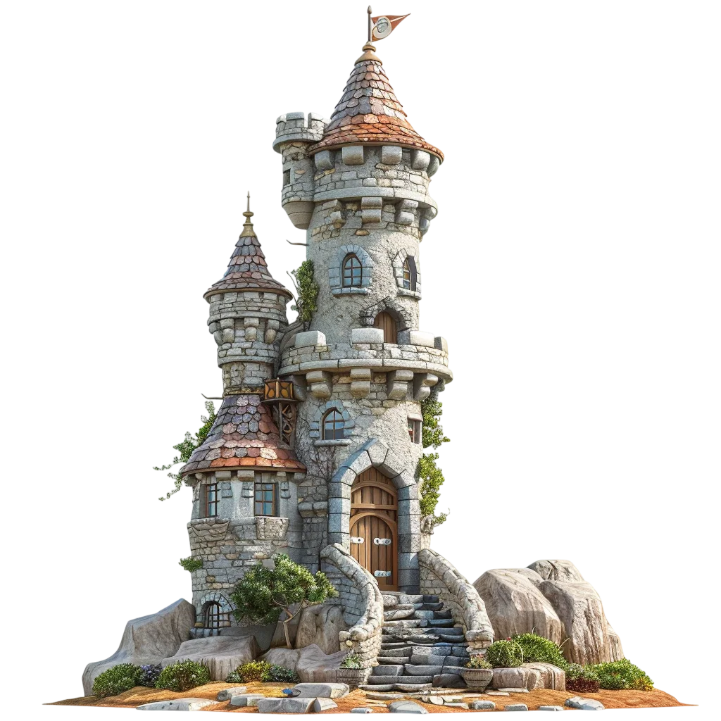 Medieval Stone Castle Tower Ruin Free PNG