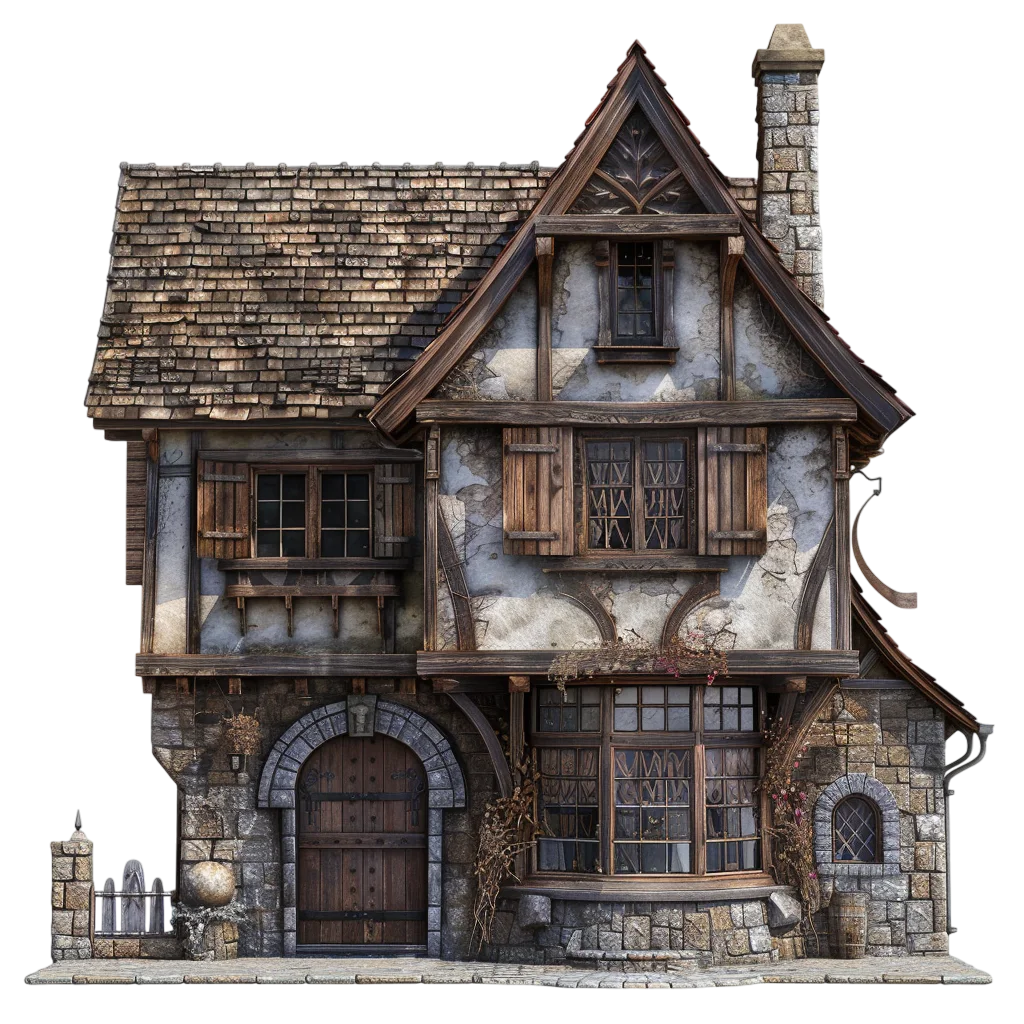 Medieval Village Cottage House Ruin Free PNG