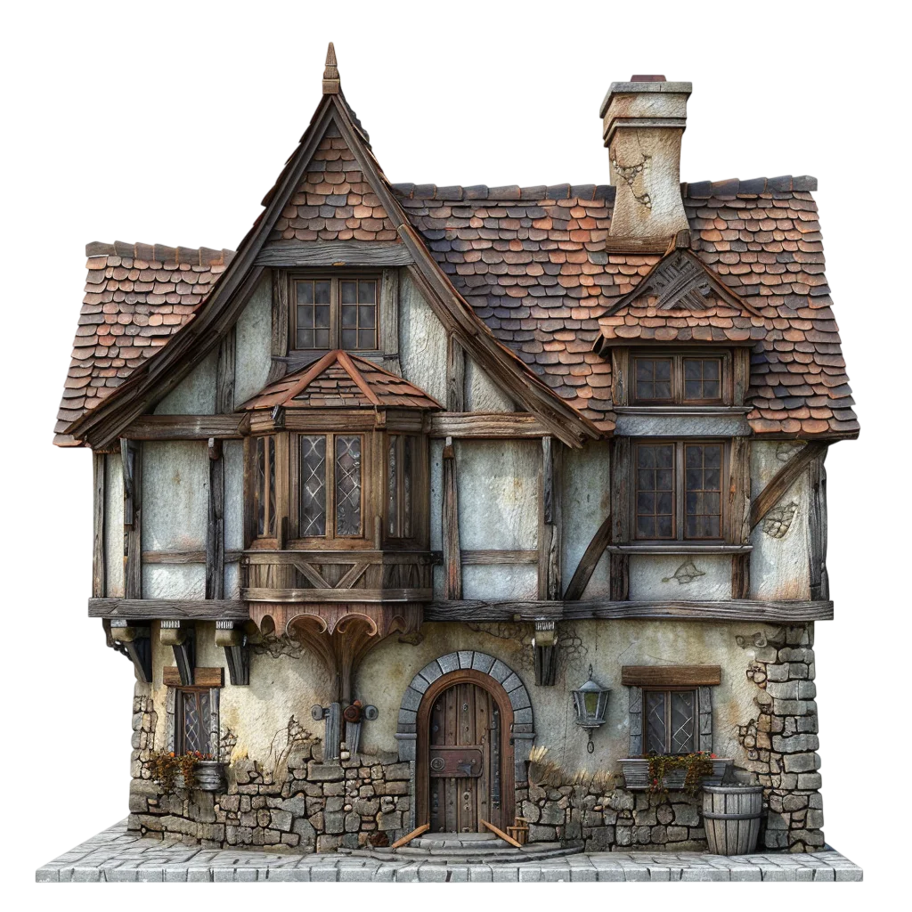 Medieval Village House Cottage Ruin Free PNG