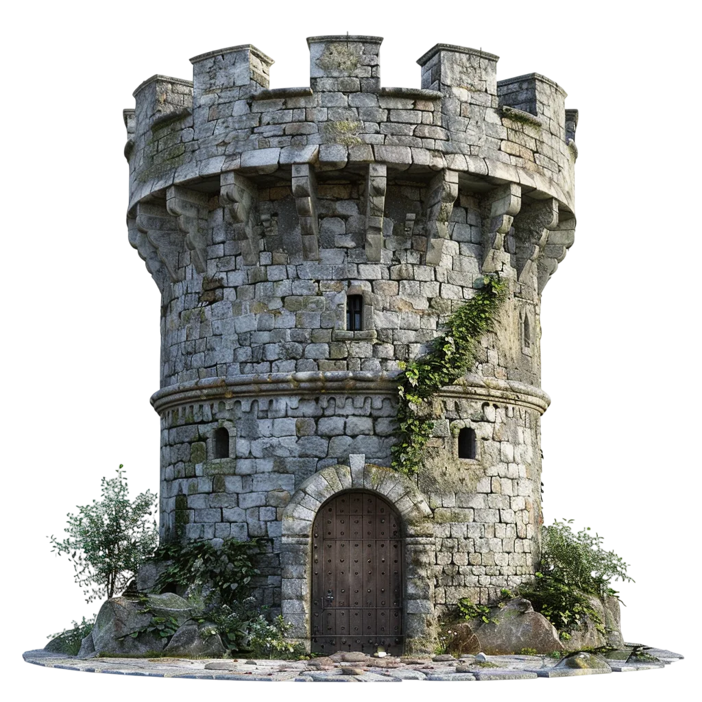 Medieval Stone Castle Tower Fortress Free PNG