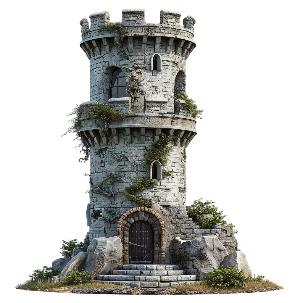 Medieval Stone Tower Castle Ruin Free PNG