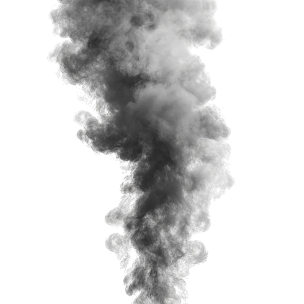 Dark Grey Smoke Plume Effect Free PNG