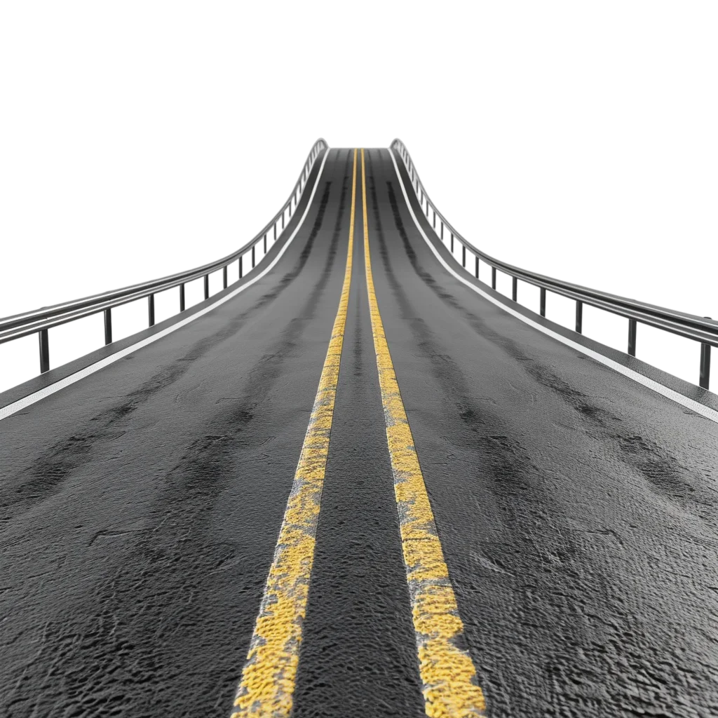 Straight Asphalt Highway Road Perspective Free PNG