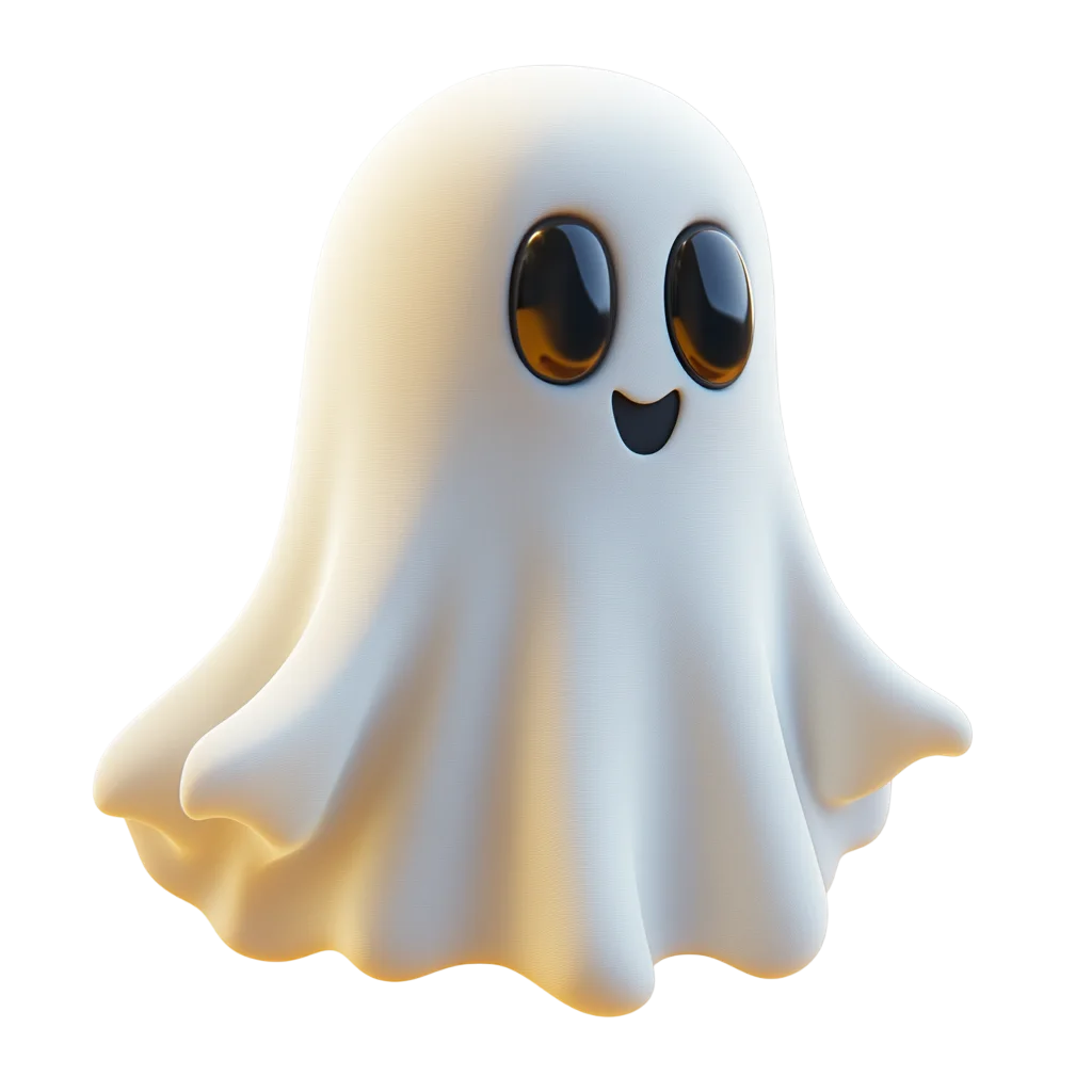 Cute Little White Ghost Halloween Toy Free PNG