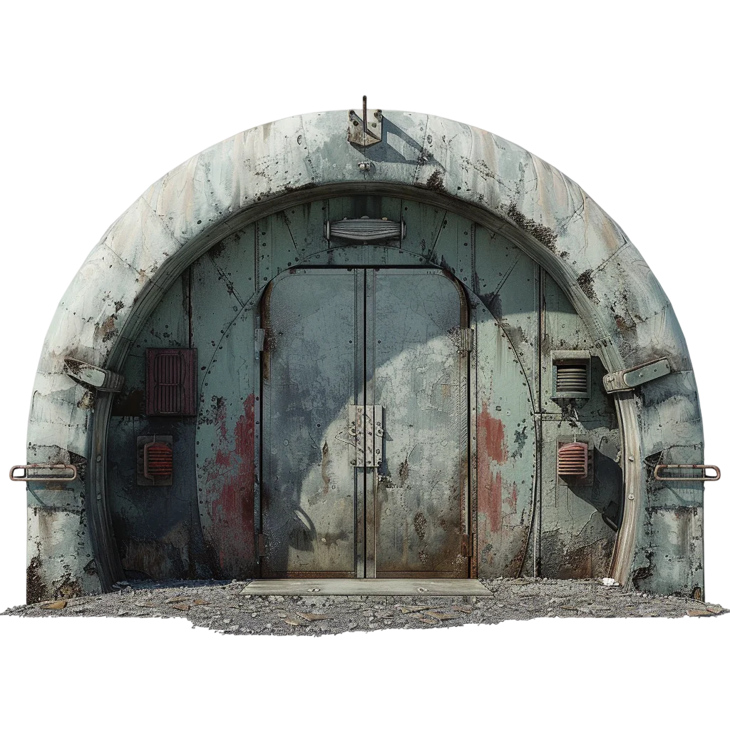 Apocalyptic Concrete Tunnel Entrance Free PNG