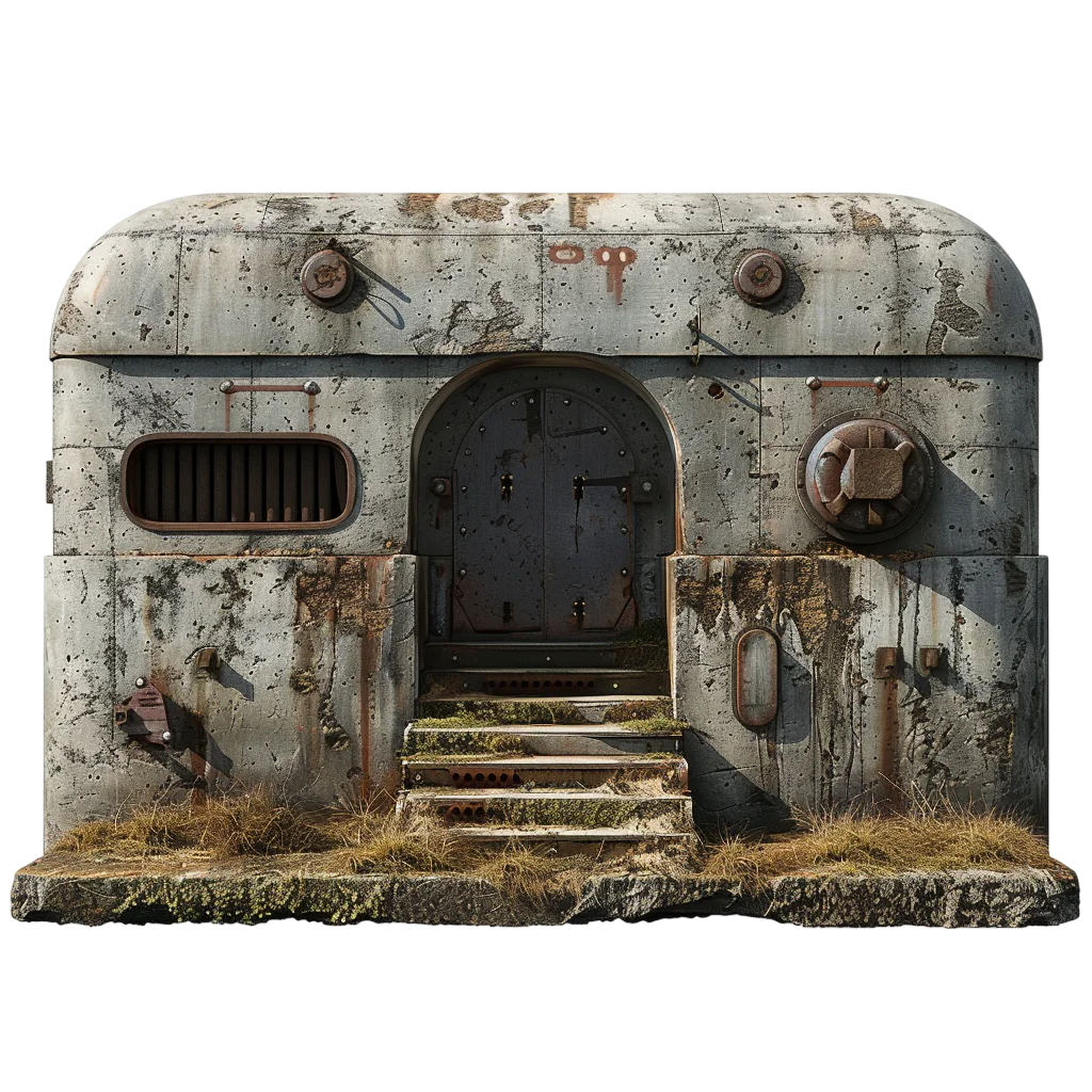 Apocalyptic Industrial Container Building Free PNG
