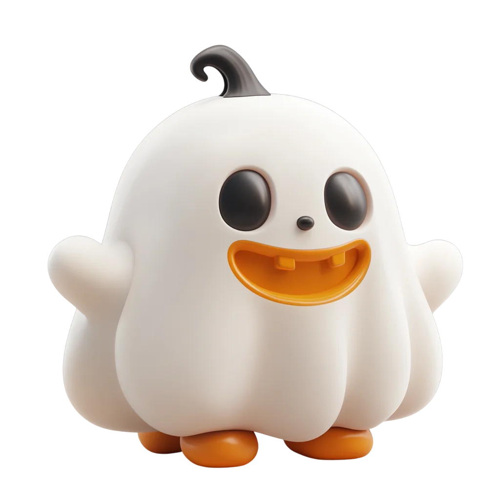 Cute Ghost Pumpkin Halloween Toy Free PNG