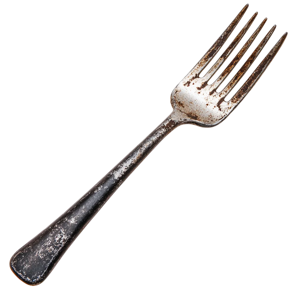 Vintage Silver Cutlery Fork Tableware PNG