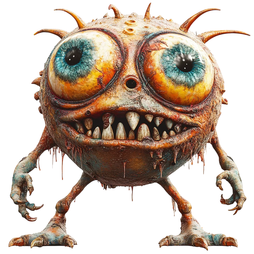 Spooky Cute Long Legged Monster Free PNG