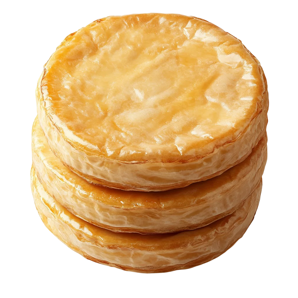 Stacked Fresh Plain Round Pancakes PNG