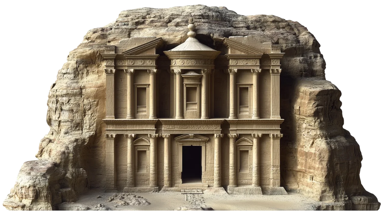 Ancient Petra Treasury Monument Jordan PNG
