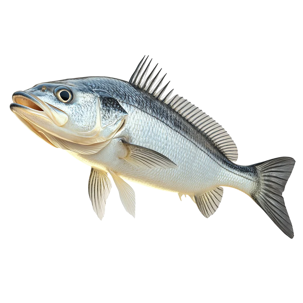 Fresh Silver Fish Dynamic View PNG
