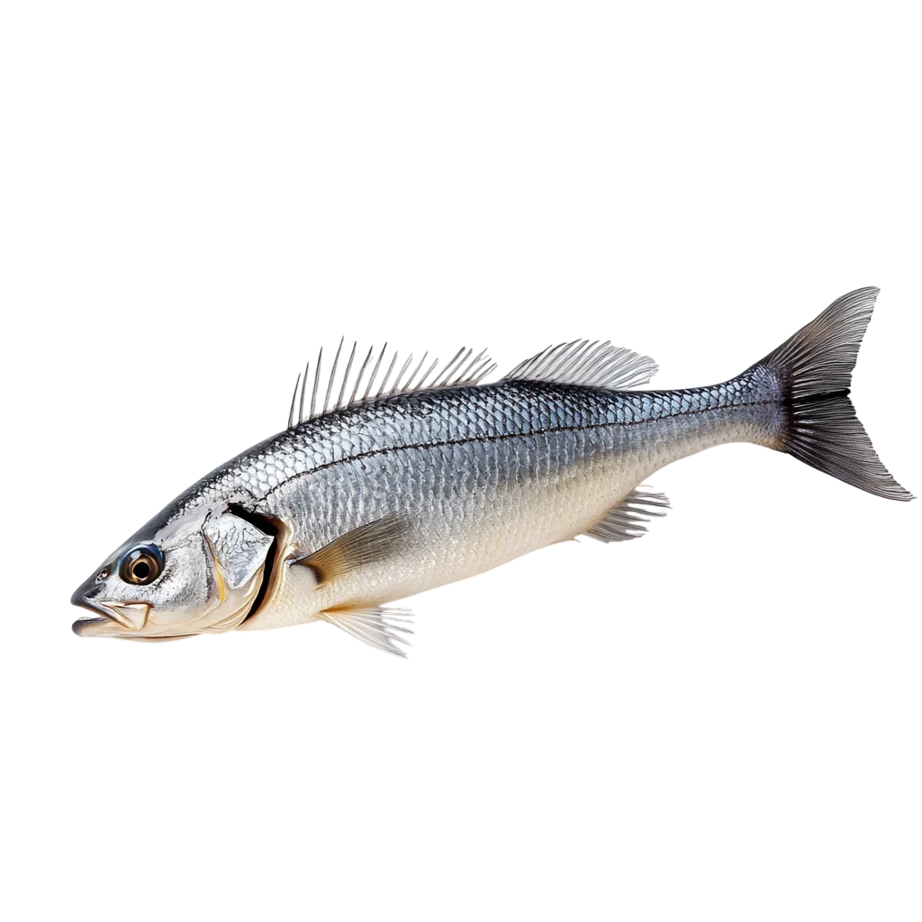 Fresh Silver Fish Swimming Side View PNG