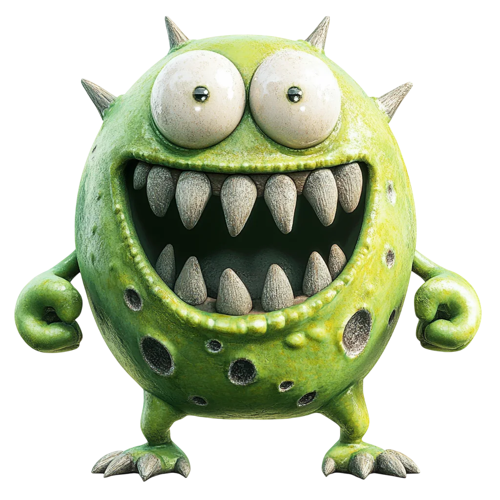 Green Mechanical Monster Creature Free PNG