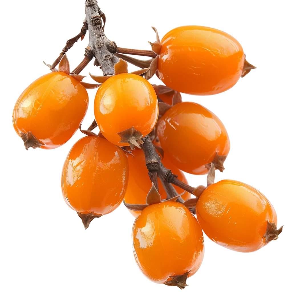 Fresh Sea Buckthorn Orange Berries Branch PNG