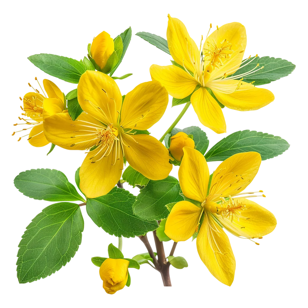 Fresh Yellow Meadow Flower Branch PNG