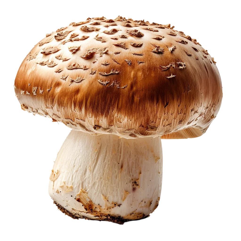 Fresh Wild Brown Mushroom Isolated PNG