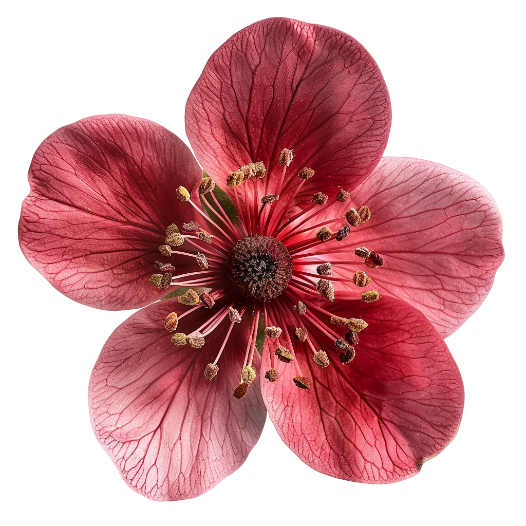Fresh Red Camellia Flower Blossom PNG