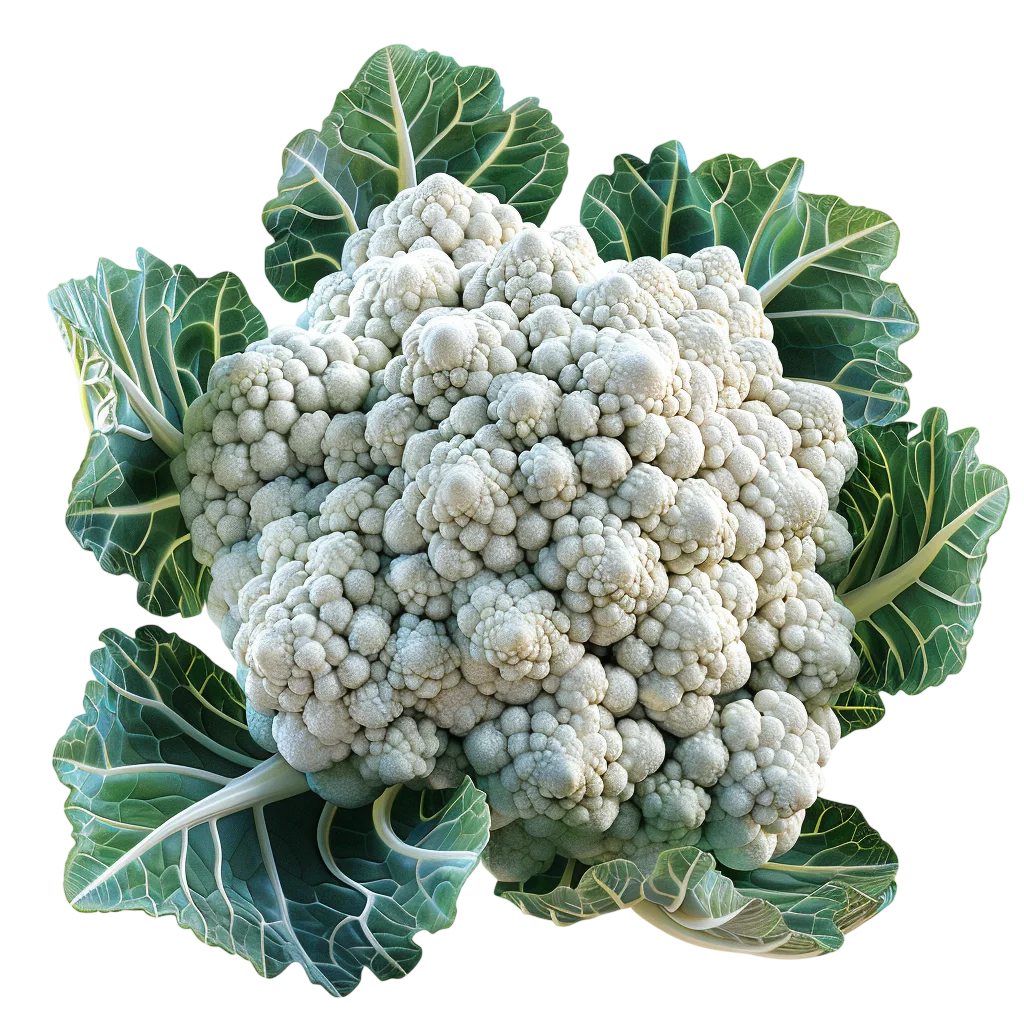 Fresh Green Cauliflower Head Floret PNG