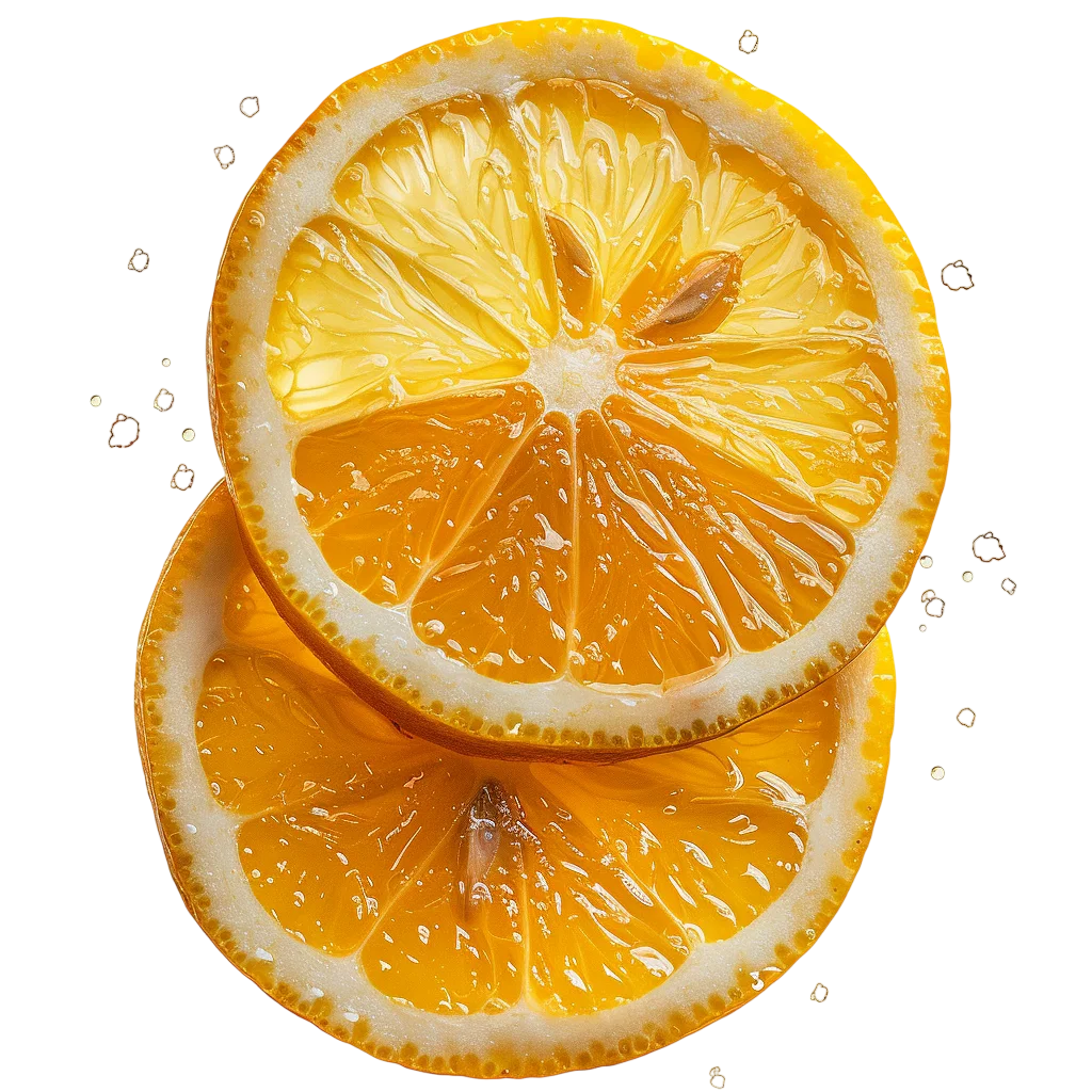 Fresh Juicy Orange Slices Splash Free PNG