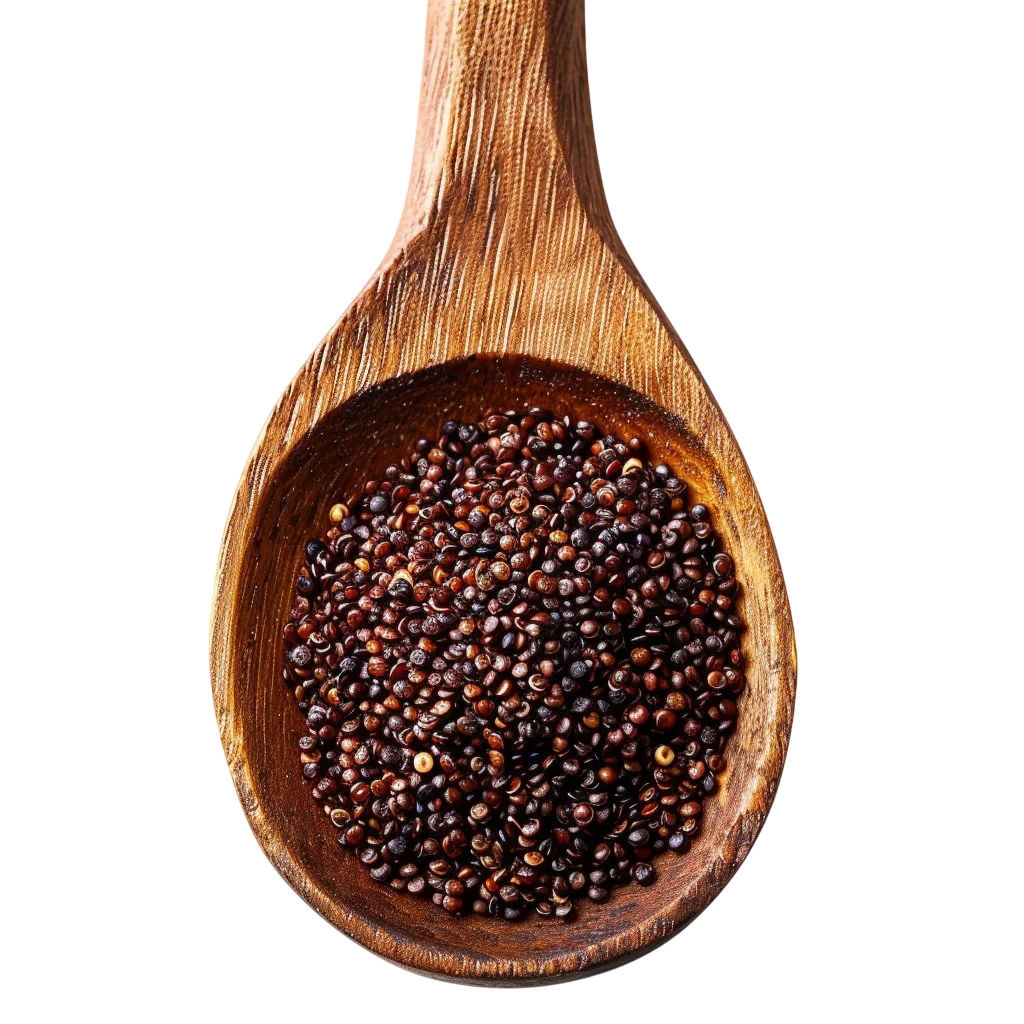 Wooden Spoon With Quinoa Grains PNG