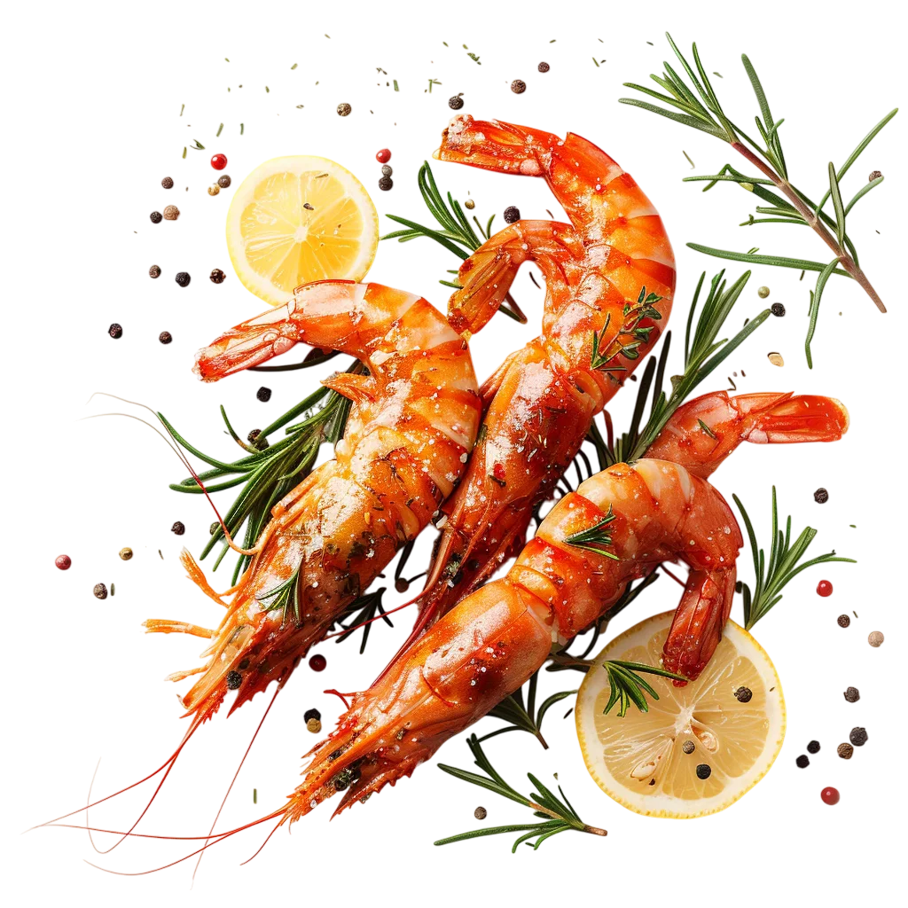 Fresh Grilled Shrimp And Herb Platter PNG