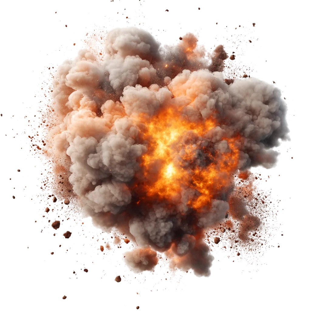 Explosion Fire And Smoke Effect Free PNG