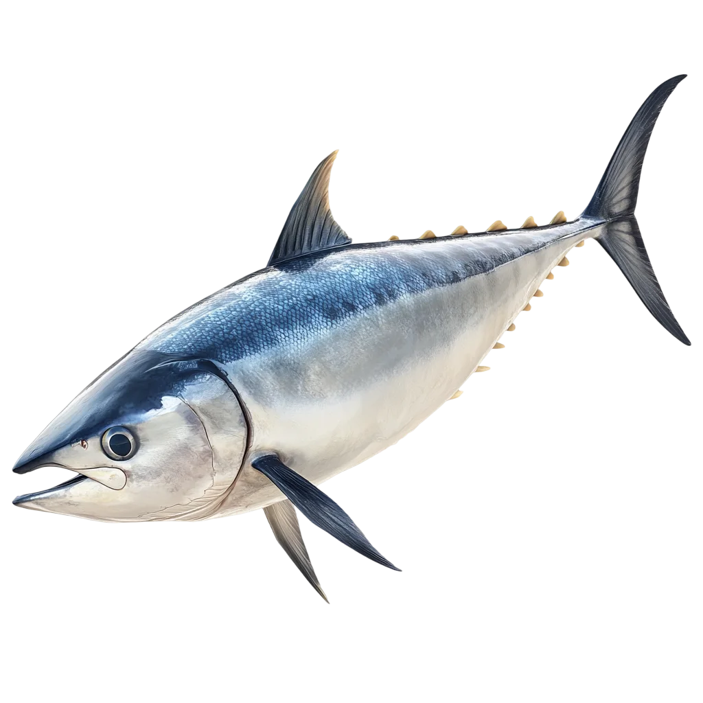 Fresh Tuna Fish Swimming Side View PNG