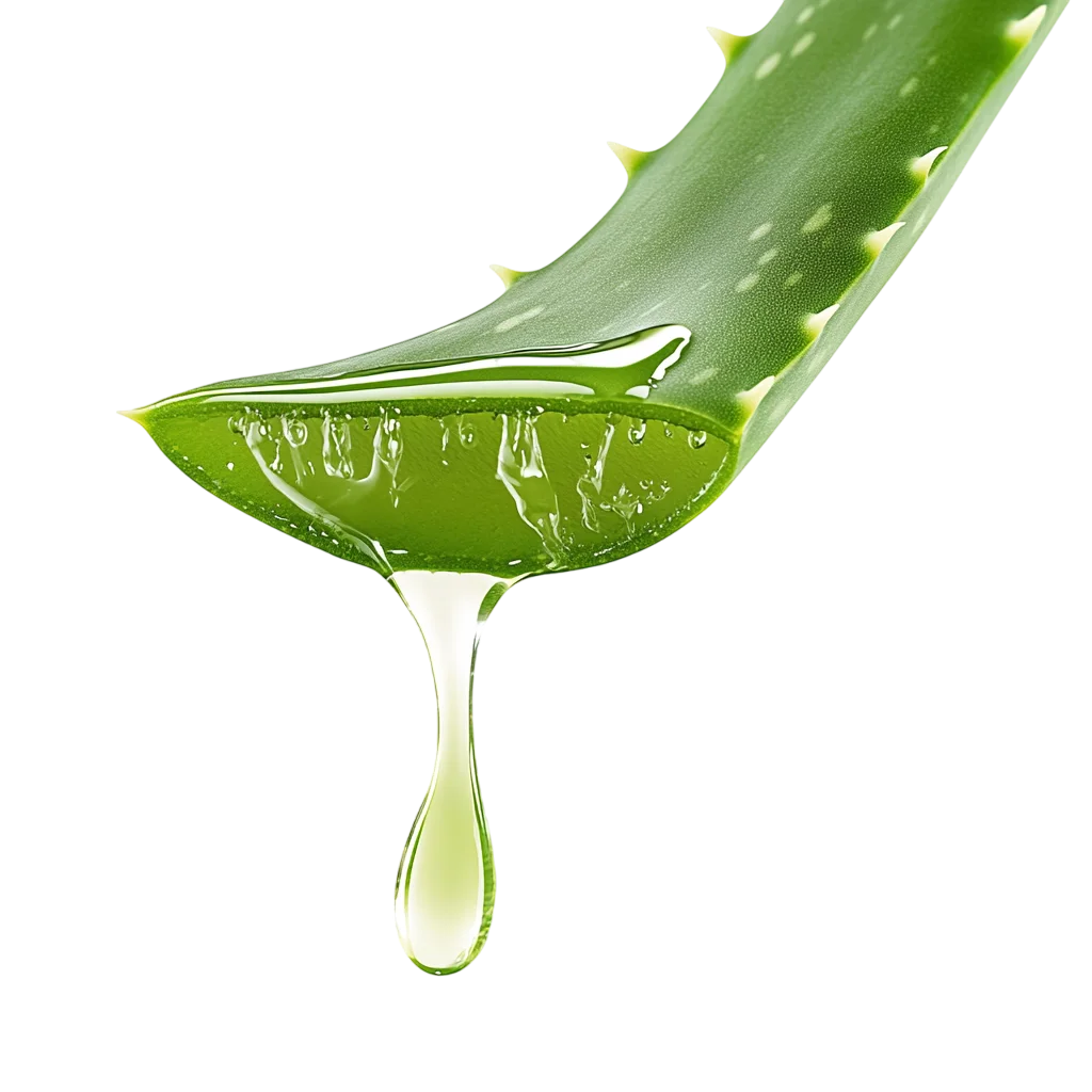 Fresh Aloe Vera Leaf Slice With Gel PNG