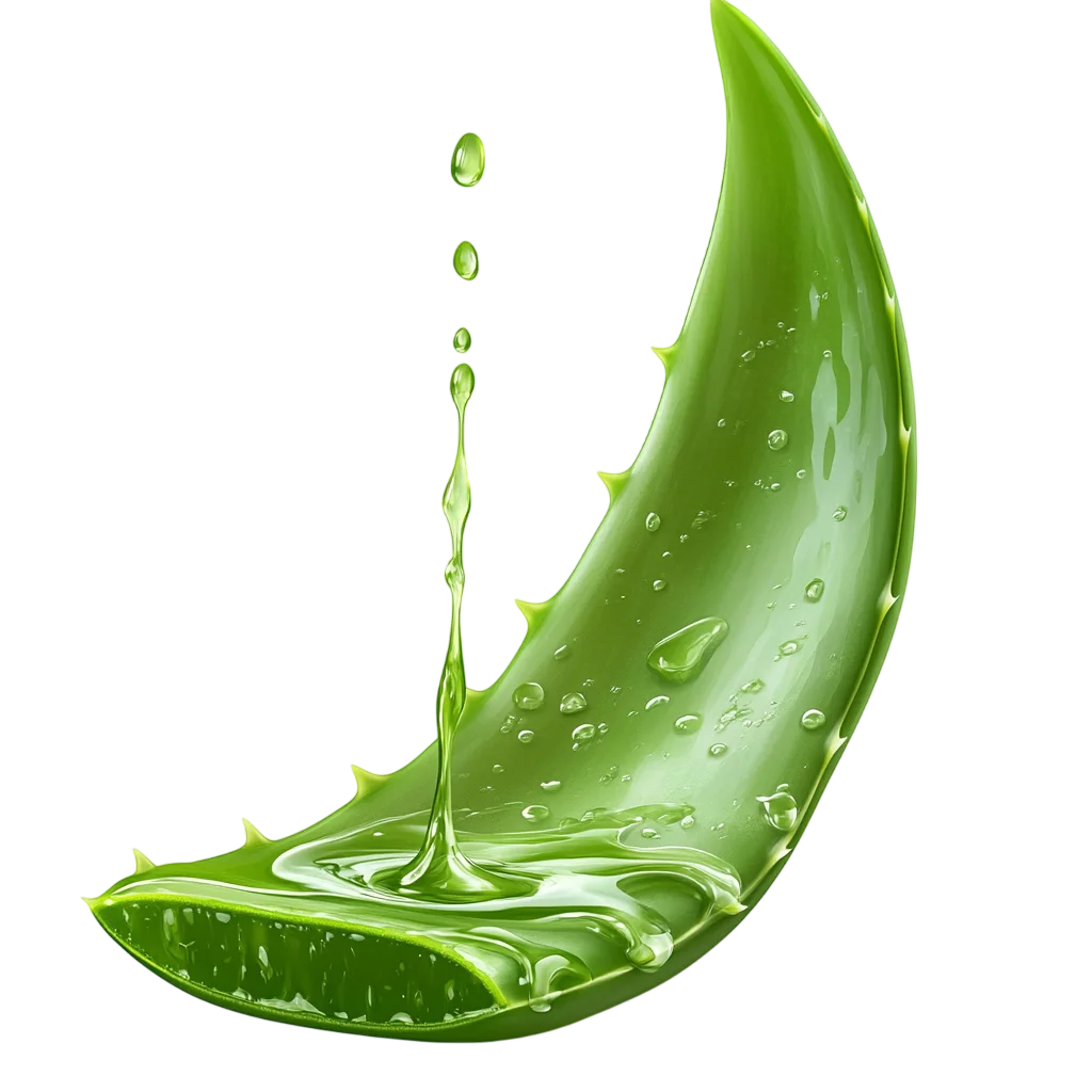 Fresh Aloe Vera Leaf Gel Dropping PNG