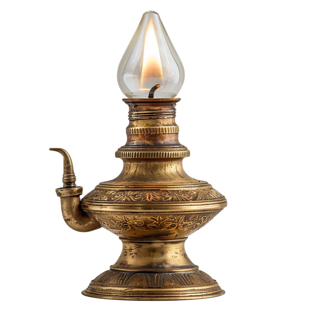 Vintage Brass Aladdin Oil Lamp Free PNG