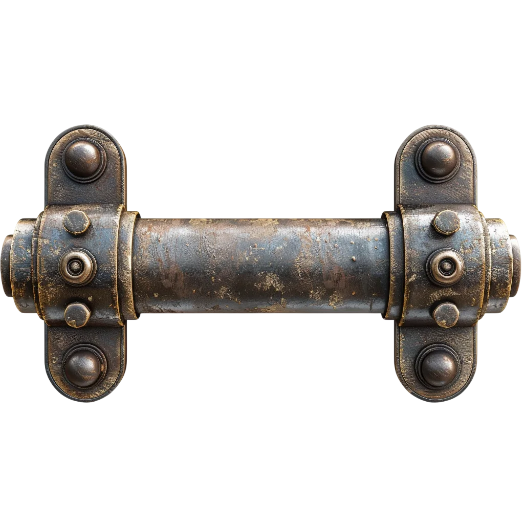 Industrial Metal Pipe Bar Connector PNG