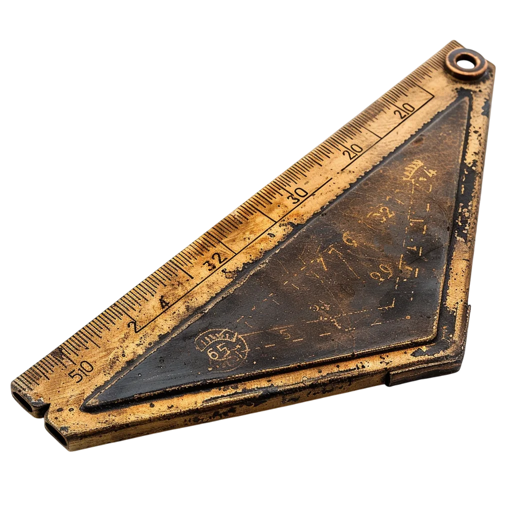 Antique Metal Wedge Triangle Plate Free PNG