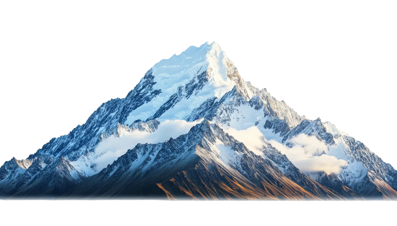Snowy Mountain Peak Landscape Scenery PNG