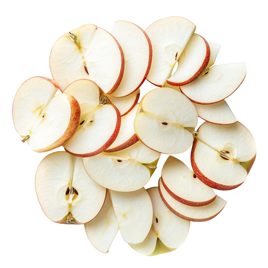 Fresh Sliced White Pear Fruit Pile PNG