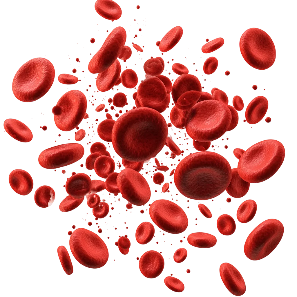 Floating Red Blood Cells Medical Illustration Free PNG