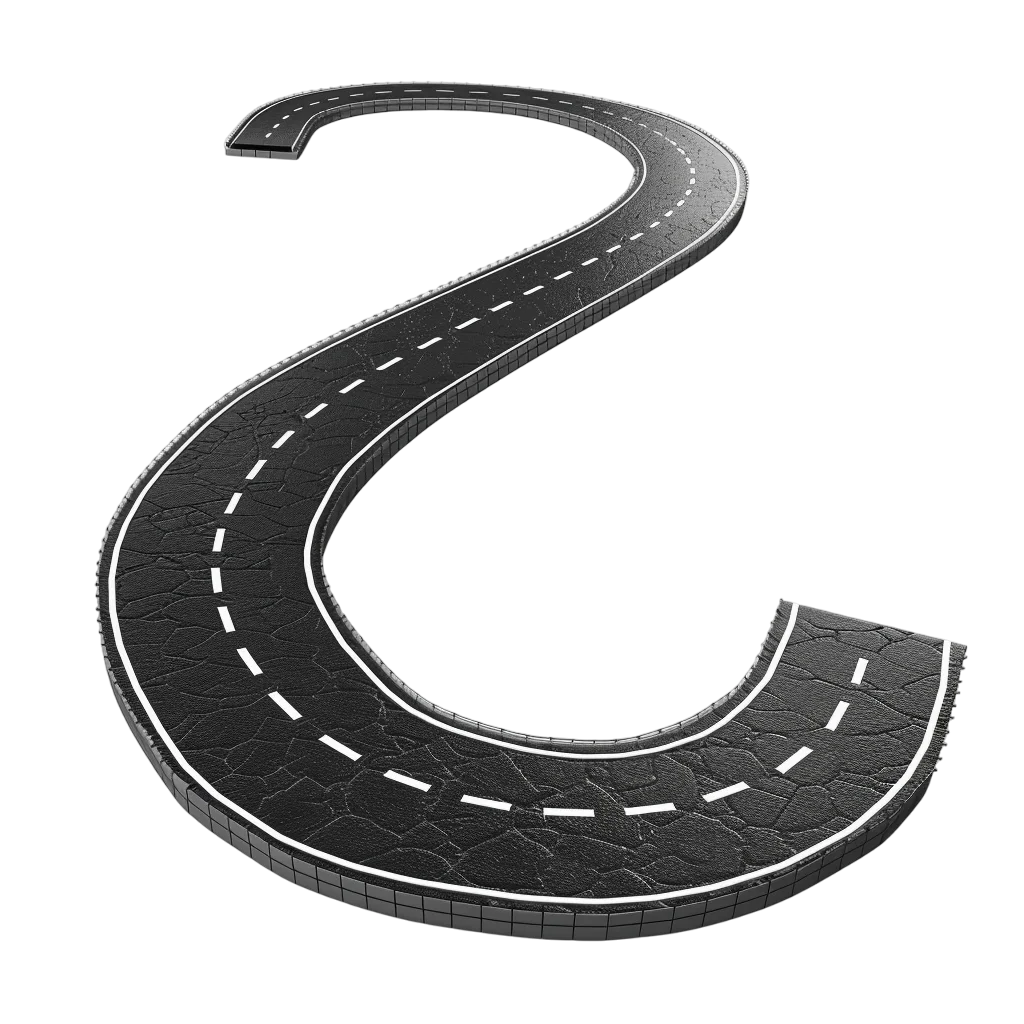 Winding Asphalt Road Curve Free PNG